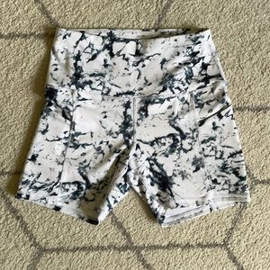 Marble print shorts